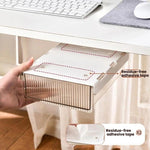 Organisateur de tiroir caché sous le bureau, boîte de rangement invisible pour papeterie et fournitures de bureau, Medium Transparent, Medium Noir Transparent, Large Transparent, Large Noir Transparent, XL Transparent