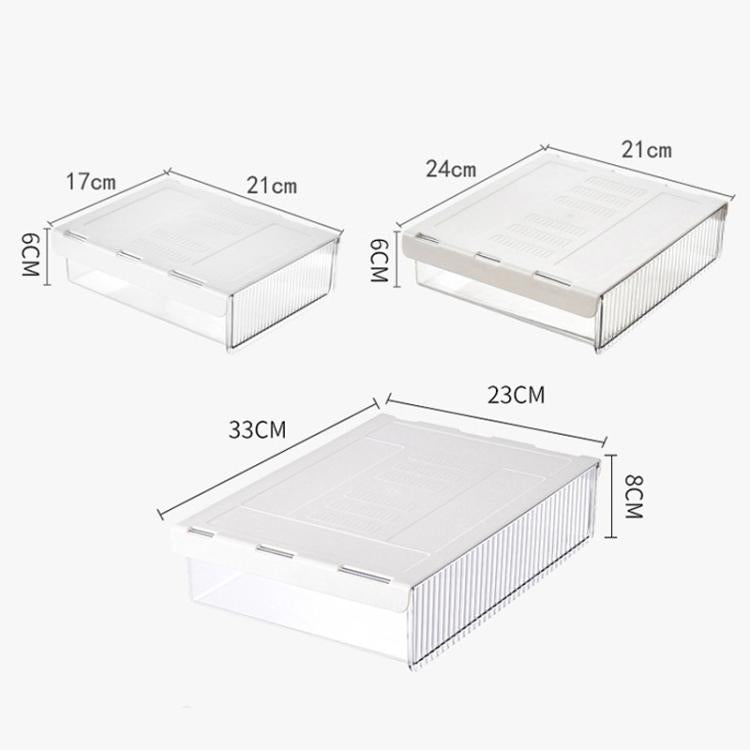Organisateur de tiroir caché sous le bureau, boîte de rangement invisible pour papeterie et fournitures de bureau, Medium Transparent, Medium Noir Transparent, Large Transparent, Large Noir Transparent, XL Transparent