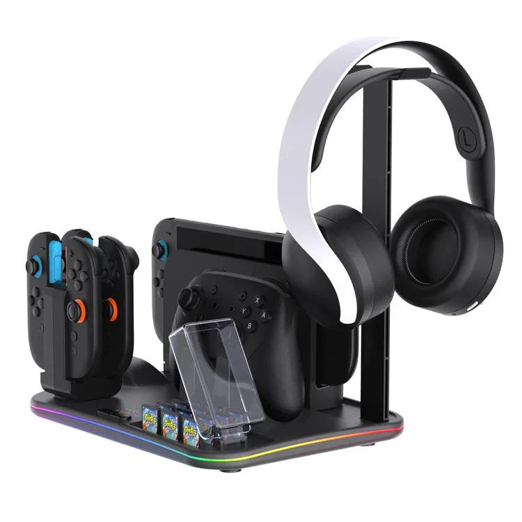 Station de charge multifonction 12-en-1 ipega pour Nintendo Switch 2 / Switch Joy-Con, dock pour manette Pro, ventilateur de refroidissement, organiseur de jeux et casque