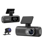 Caméra de tableau de bord de voiture connectée WiFi 4K à double enregistrement pour smartphone, avant+arrière, avant+arrière+suivi GPS, avant+intérieur, avant+intérieur+suivi GPS