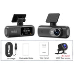 Caméra de tableau de bord de voiture connectée WiFi 4K à double enregistrement pour smartphone, avant+arrière, avant+arrière+suivi GPS, avant+intérieur, avant+intérieur+suivi GPS