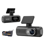 Caméra de tableau de bord de voiture connectée WiFi 4K à double enregistrement pour smartphone, avant+arrière, avant+arrière+suivi GPS, avant+intérieur, avant+intérieur+suivi GPS