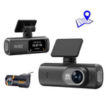 Caméra de tableau de bord de voiture connectée WiFi 4K à double enregistrement pour smartphone, avant+arrière, avant+arrière+suivi GPS, avant+intérieur, avant+intérieur+suivi GPS