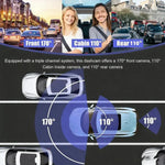 DVR de voiture HD 1080P 3,16 pouces avec vision nocturne infrarouge, avant + intérieur (sans Wi-Fi), avant + intérieur + arrière (sans Wi-Fi), avant + intérieur + connectivité Wi-Fi, avant + intérieur + arrière + connectivité Wi-Fi