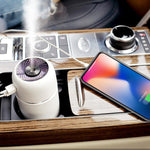 Mini humidificateur USB avec veilleuse de voiture, humidificateur de bureau portable pour la maison à grande brume, H02