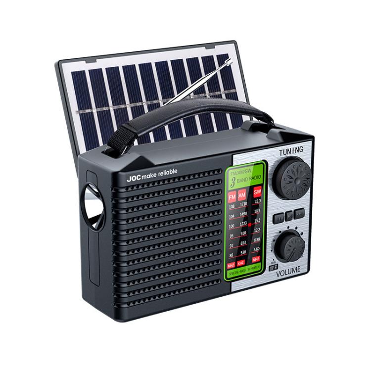 Radio solaire toutes bandes avec lampe de poche Bluetooth portable JOC TG-099BT-S, JOC TG-099BT-S