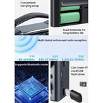 Radio solaire toutes bandes avec lampe de poche Bluetooth portable JOC TG-099BT-S, JOC TG-099BT-S