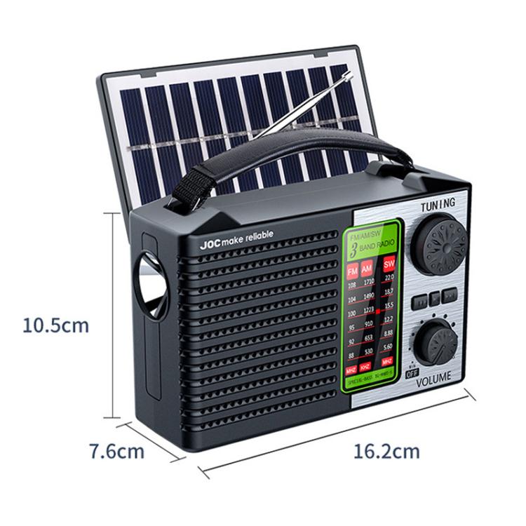 Radio solaire toutes bandes avec lampe de poche Bluetooth portable JOC TG-099BT-S, JOC TG-099BT-S