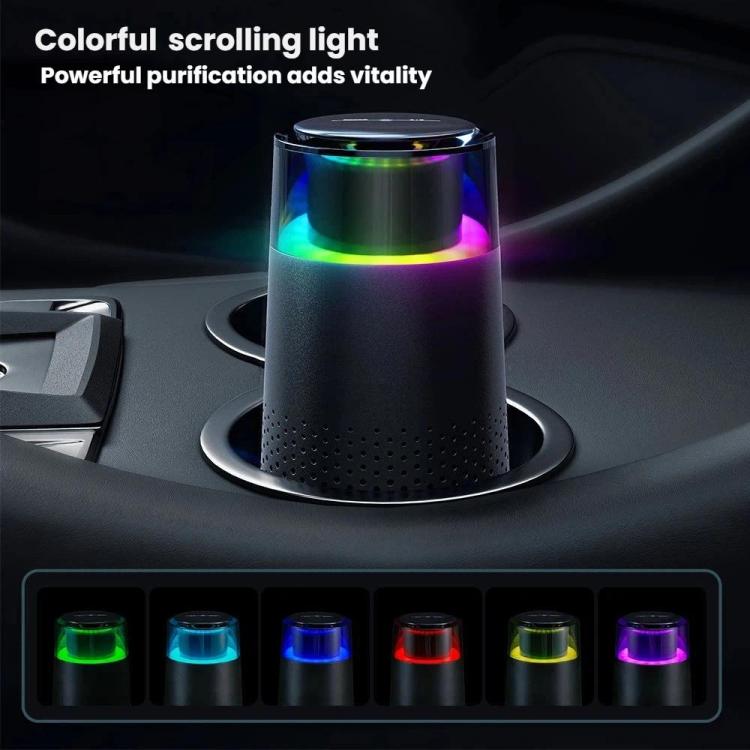 Purificateur d'air de voiture Bureau à domicile Ion négatif Lumière ambiante Purificateur de fumée portable