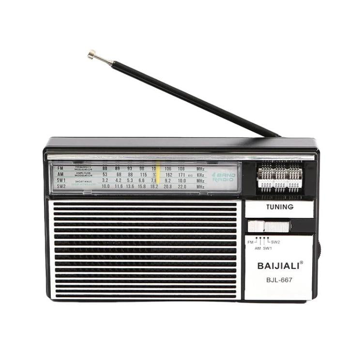 Radio multi-bandes FM AM SW portable BAIJIALI BJL-667 avec bouton indépendant, BAIJIALI BJL-667