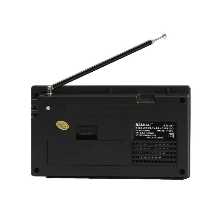 Radio multi-bandes FM AM SW portable BAIJIALI BJL-667 avec bouton indépendant, BAIJIALI BJL-667