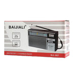 Radio multi-bandes FM AM SW portable BAIJIALI BJL-667 avec bouton indépendant, BAIJIALI BJL-667
