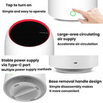 Purificateur d'air de bureau, petit purificateur portable USB silencieux pour la maison, éliminateur d'odeurs, A2