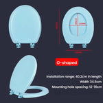Couvercle de toilettes EAV épaissi, Couvercle de toilettes souple en mousse, Blanc forme O, Bleu forme O, Blanc forme V, Bleu forme V