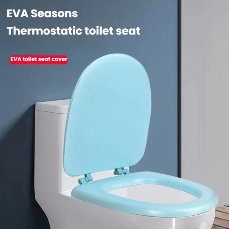 Couvercle de toilettes EAV épaissi, Couvercle de toilettes souple en mousse, Blanc forme O, Bleu forme O, Blanc forme V, Bleu forme V