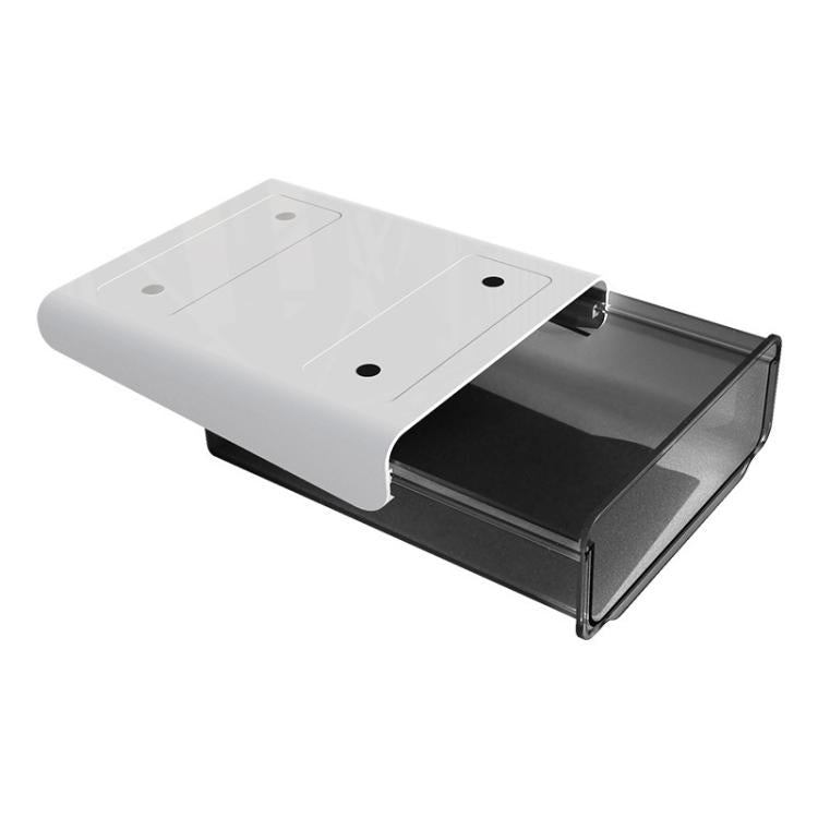 Boîte de rangement cachée sous le bureau sans perçage, boîte organisatrice, petit transparent blanc, petit transparent noir, moyen noir mat, moyen transparent mat, grand transparent noir, grand transparent blanc, grand blanc mat, grand noir mat