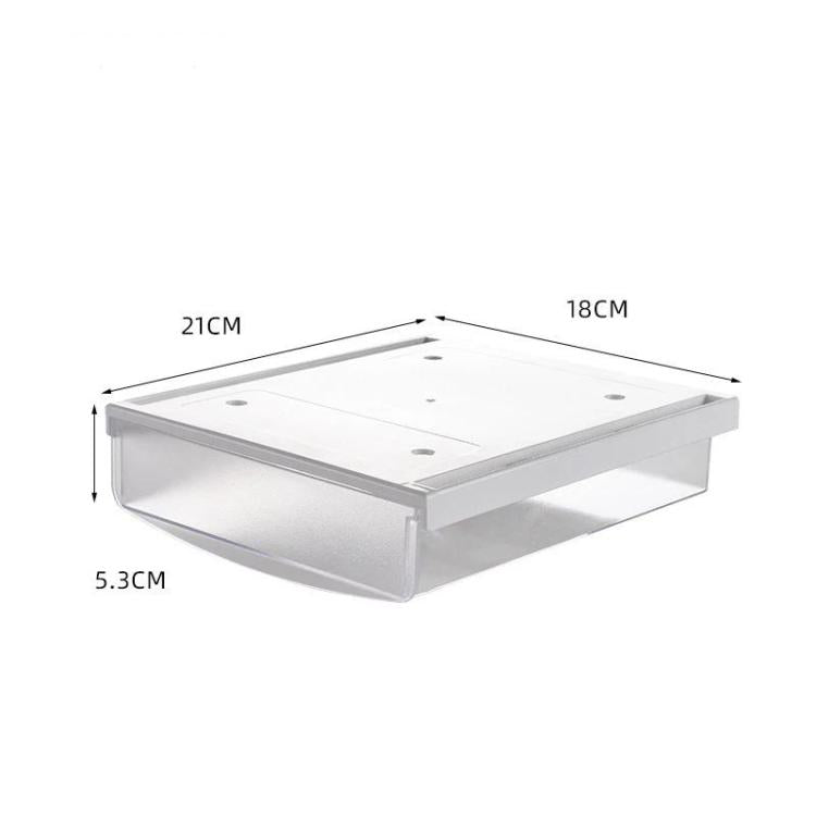 Boîte de rangement cachée sous le bureau sans perçage, boîte organisatrice, petit transparent blanc, petit transparent noir, moyen noir mat, moyen transparent mat, grand transparent noir, grand transparent blanc, grand blanc mat, grand noir mat