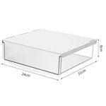 Boîte de rangement cachée sous le bureau sans perçage, boîte organisatrice, petit transparent blanc, petit transparent noir, moyen noir mat, moyen transparent mat, grand transparent noir, grand transparent blanc, grand blanc mat, grand noir mat