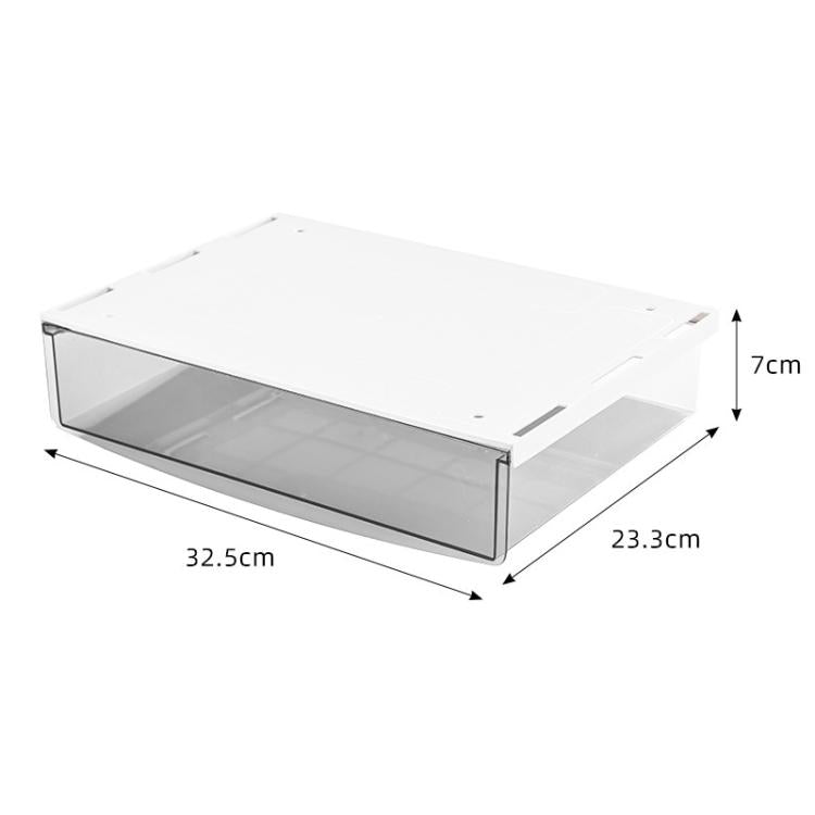 Boîte de rangement cachée sous le bureau sans perçage, boîte organisatrice, petit transparent blanc, petit transparent noir, moyen noir mat, moyen transparent mat, grand transparent noir, grand transparent blanc, grand blanc mat, grand noir mat