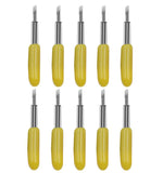 10pcs For Roland Engraving Cutter Engraving Machine Accessories Consumables Engraving Machine Cutter, 30 Degrees Yellow, 45 Degrees Red, 60 Degrees Blue