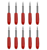 10pcs For Roland Engraving Cutter Engraving Machine Accessories Consumables Engraving Machine Cutter, 30 Degrees Yellow, 45 Degrees Red, 60 Degrees Blue