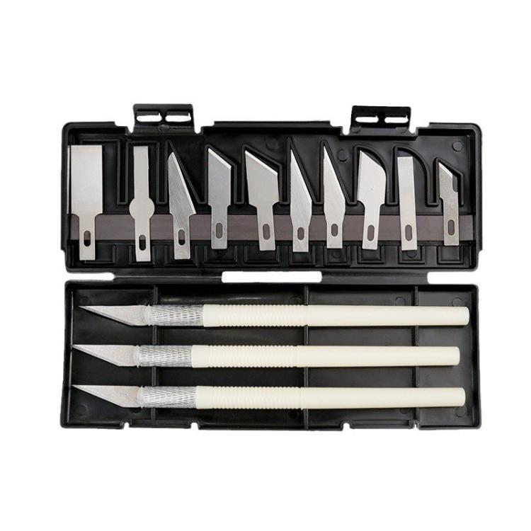 13pcs /Set couteau de découpe et de gravure pour papier manuel, outil de tampon en caoutchouc, couteau d'art