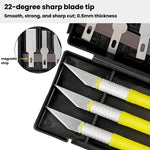 13pcs /Set couteau de découpe et de gravure pour papier manuel, outil de tampon en caoutchouc, couteau d'art