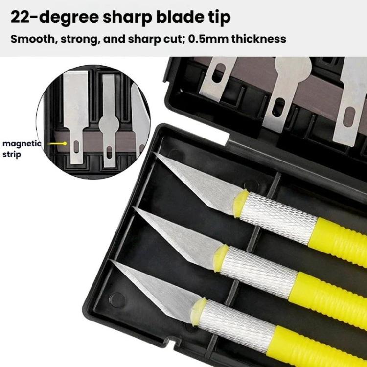 13pcs /Set couteau de découpe et de gravure pour papier manuel, outil de tampon en caoutchouc, couteau d'art