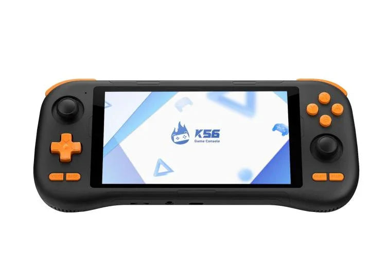 Console de jeu rétro K56 avec écran tactile 5,5 pouces, système Android 14, interface ES-DE pour un jeu plus rapide, sans carte de jeu, 6+128G