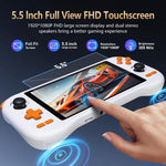 Console de jeu rétro K56 avec écran tactile 5,5 pouces, système Android 14, interface ES-DE pour un jeu plus rapide, sans carte de jeu, 6+128G