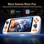 Console de jeu rétro K56 avec écran tactile 5,5 pouces, système Android 14, interface ES-DE pour un jeu plus rapide, sans carte de jeu, 6+128G