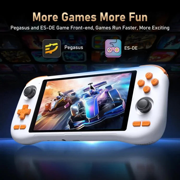 Console de jeu rétro K56 avec écran tactile 5,5 pouces, système Android 14, interface ES-DE pour un jeu plus rapide, sans carte de jeu, 6+128G