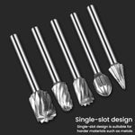 10pcs /Boîte lime rotative HSS pour travail du bois, lime de sculpture de racines, 10pcs /Boîte lime rotative