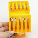 10pcs /Boîte lime rotative HSS pour travail du bois, lime de sculpture de racines, 10pcs /Boîte lime rotative