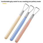 3pcs outils de sculpture pour poterie en argile faits main, outils d'embossage en argile plastique, 3pcs outils de sculpture