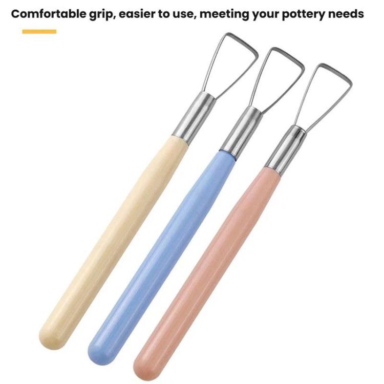 3pcs outils de sculpture pour poterie en argile faits main, outils d'embossage en argile plastique, 3pcs outils de sculpture