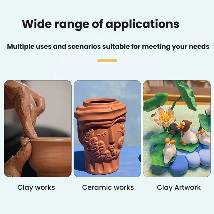 3pcs outils de sculpture pour poterie en argile faits main, outils d'embossage en argile plastique, 3pcs outils de sculpture