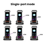Chargeur 240 W à affichage dynamique multi-ports 4 Type-C + 2 USB à nitrure de gallium, prise AU, prise US, prise EU, prise UK