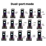 Chargeur 240 W à affichage dynamique multi-ports 4 Type-C + 2 USB à nitrure de gallium, prise AU, prise US, prise EU, prise UK