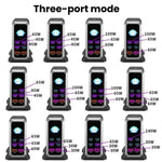 Chargeur 240 W à affichage dynamique multi-ports 4 Type-C + 2 USB à nitrure de gallium, prise AU, prise US, prise EU, prise UK