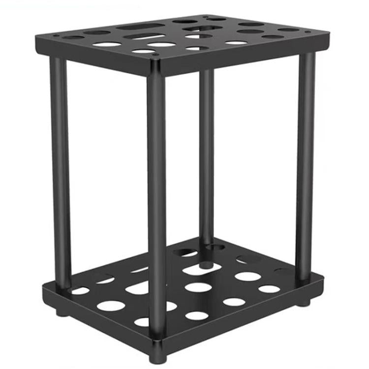 Étagère de rangement en métal revêtue de poudre, étagère à outils rustique, support de rangement pour houes, balais, pelles, double couche