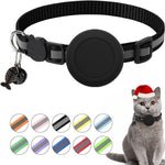 Pour collier de chat en silicone étanche AirTag 2e génération / AirTag 1re génération avec boucle de sécurité détachable et pendentif poisson et clochette