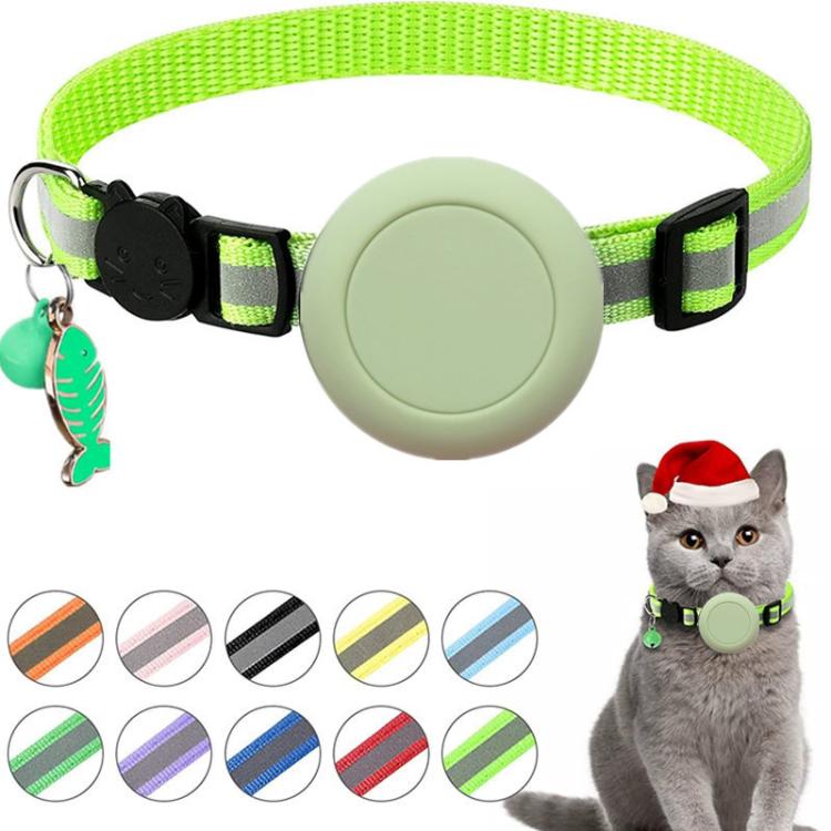 Pour collier de chat en silicone étanche AirTag 2e génération / AirTag 1re génération avec boucle de sécurité détachable et pendentif poisson et clochette