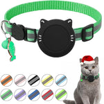 Pour collier de chat AirTag 2e génération / AirTag 1re génération, support en silicone étanche avec boucle de sécurité détachable et pendentif poisson et clochette