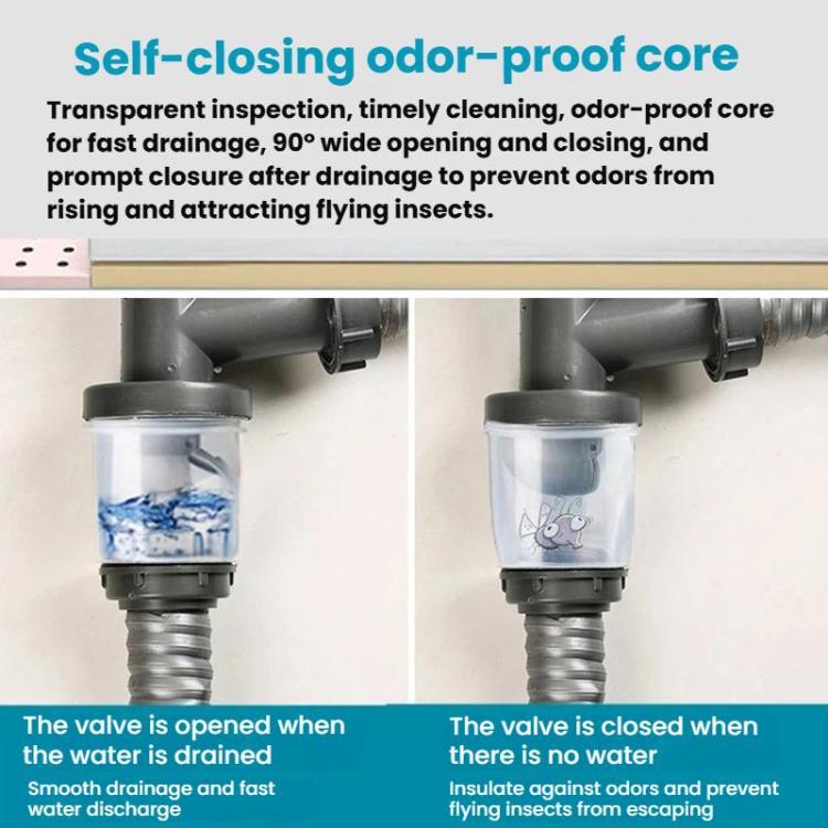 Raccords de tuyauterie d'évier de cuisine en acier inoxydable, ensemble de vidange anti-odeur, tuyau de descente à double fente de 0,6 m, siphon en S à double fente, tuyau de descente à double fente de 1 m