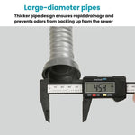 Raccords de tuyauterie d'évier de cuisine en acier inoxydable, ensemble de vidange anti-odeur, tuyau de descente à double fente de 0,6 m, siphon en S à double fente, tuyau de descente à double fente de 1 m