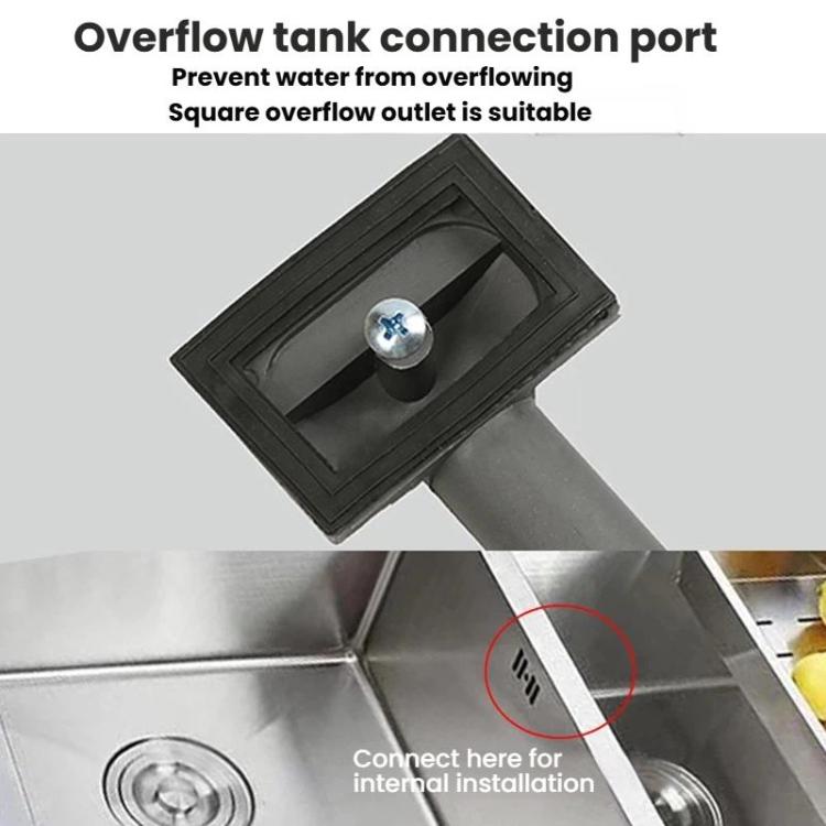 Raccords de tuyauterie d'évier de cuisine en acier inoxydable, ensemble de vidange anti-odeur, tuyau de descente à double fente de 0,6 m, siphon en S à double fente, tuyau de descente à double fente de 1 m