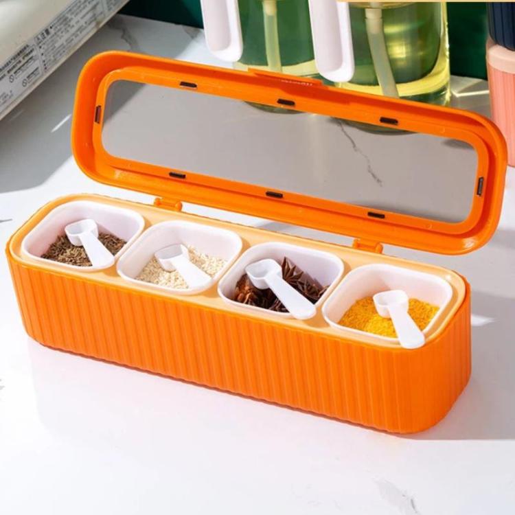 Boîte à assaisonnements à 4 compartiments pour la cuisine