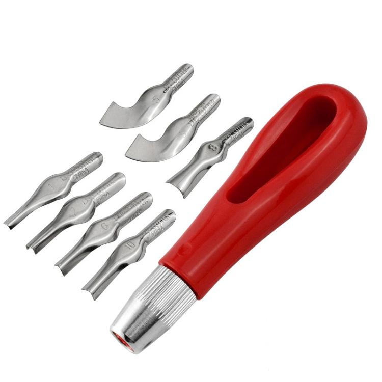 Set de couteaux de gravure pour impression, outil combiné de couteau de gravure sur bois, 8pcs /Set