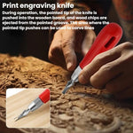 Set de couteaux de gravure pour impression, outil combiné de couteau de gravure sur bois, 8pcs /Set